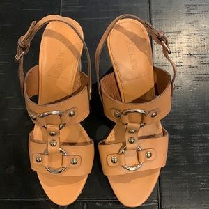 J. Crew tan leather sandals size 8